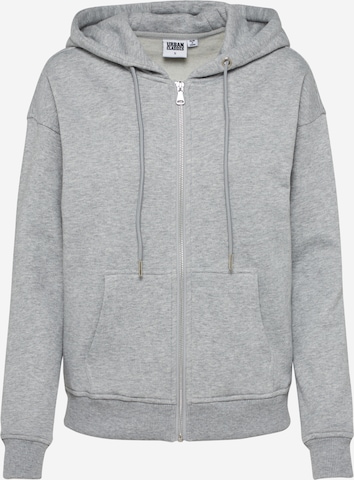 Urban Classics Zip-Up Hoodie in Grey: front