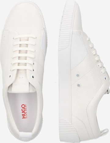 Baskets basses 'Zero Tenn' HUGO Red en blanc : sur le côté