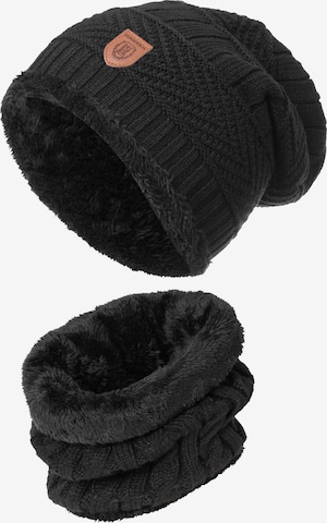 INDICODE JEANS Beanie 'Siracusa Hoddie' in Black: front