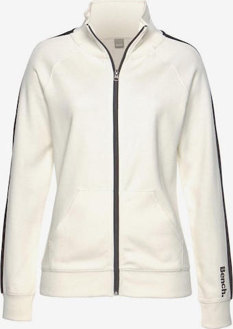 BENCH Zip-Up Hoodie in Beige: front