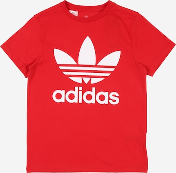 T-Shirt 'Trefoil' ADIDAS ORIGINALS en rouge : devant