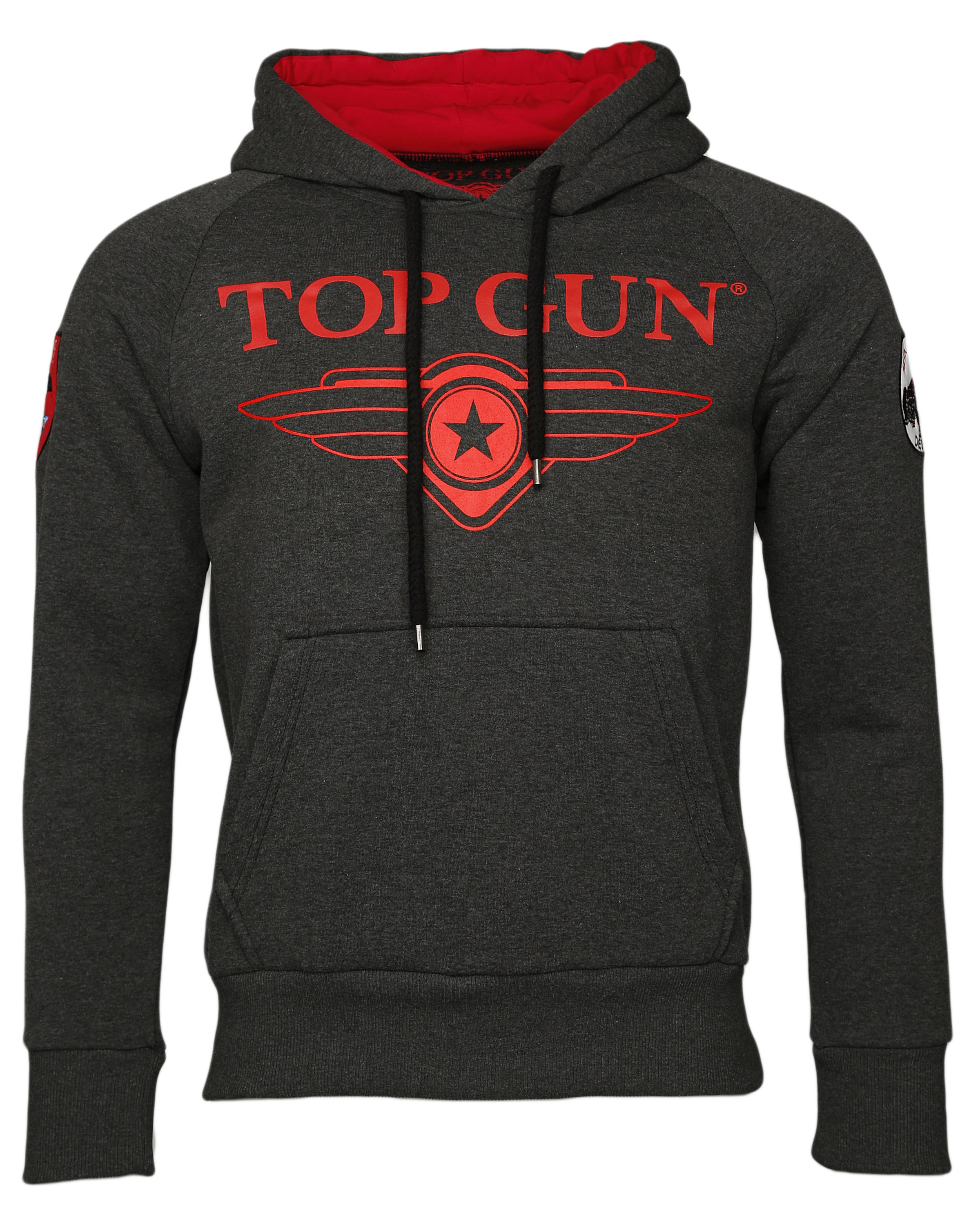 TOP GUN Sweater ' Defender ' in Grey: front