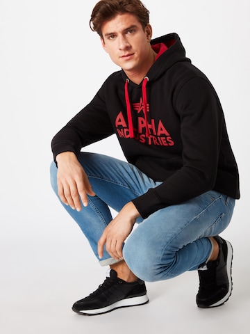 ALPHA INDUSTRIES Sweatshirt i sort