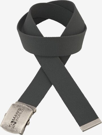 Man's World Belt in Grey: front