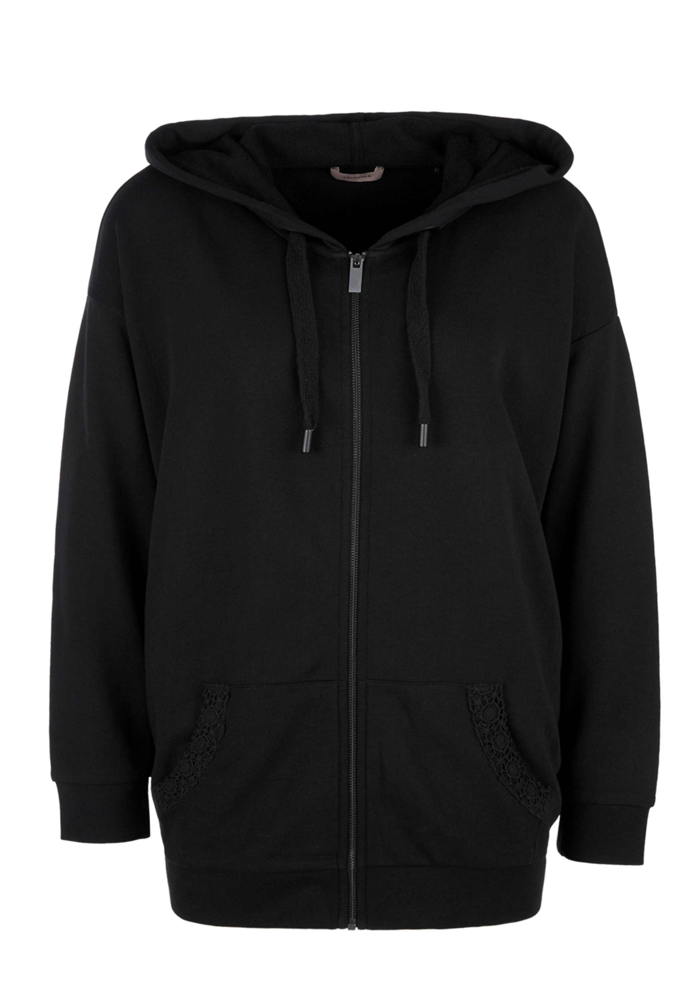 TRIANGLE - Sweatjacke in schwarz