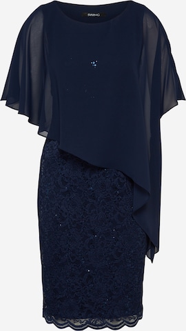 Robe SWING en bleu : devant