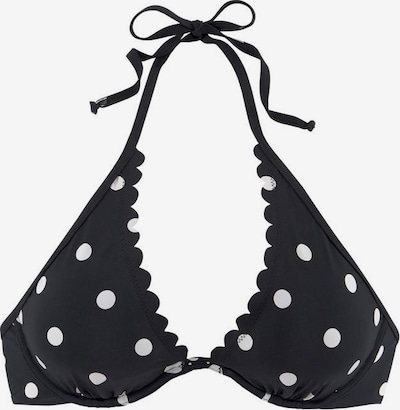 LASCANA Bikinitop in schwarz / weiß, Produktansicht