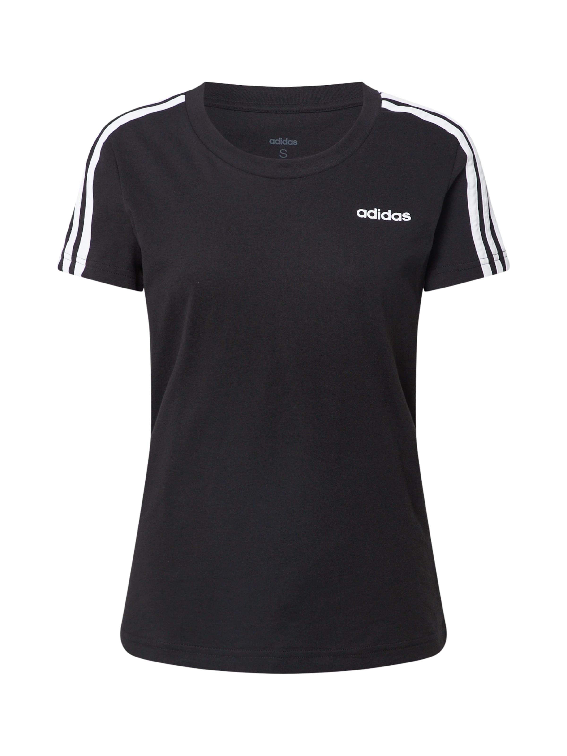 ADIDAS PERFORMANCE Функциональная футболка 'Essentials 3S' в Черный: спереди