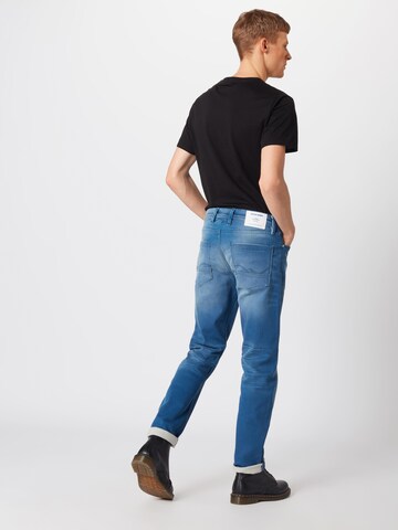 JACK & JONES Slimfit Jeansy 'Tim Leon' w kolorze niebieski: tył