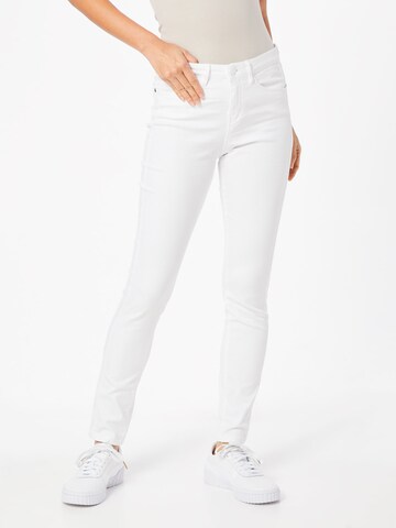 OPUS Jeans 'Emily satin stripe ROS' in Wit: voorkant