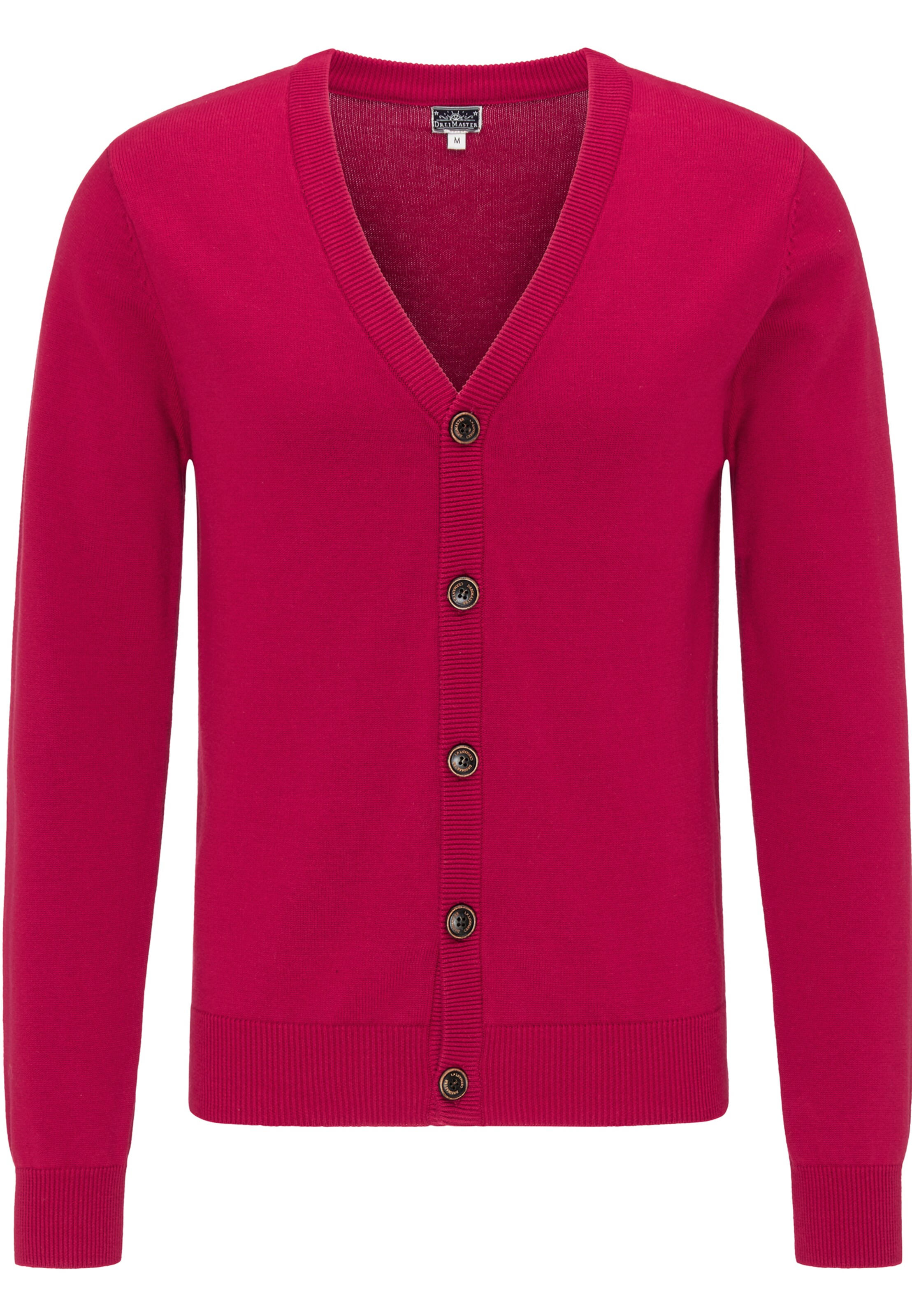 DREIMASTER - Gebreid vest 'Maritim' in de kleur Rood