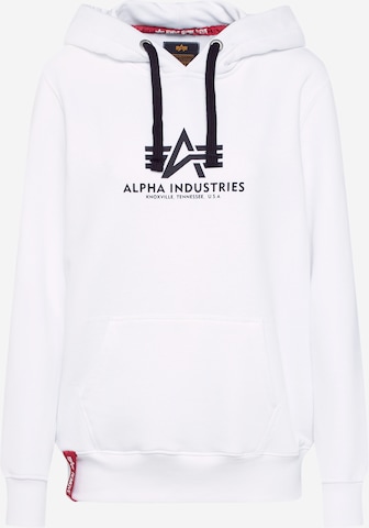 ALPHA INDUSTRIES Sweatshirt in White: front