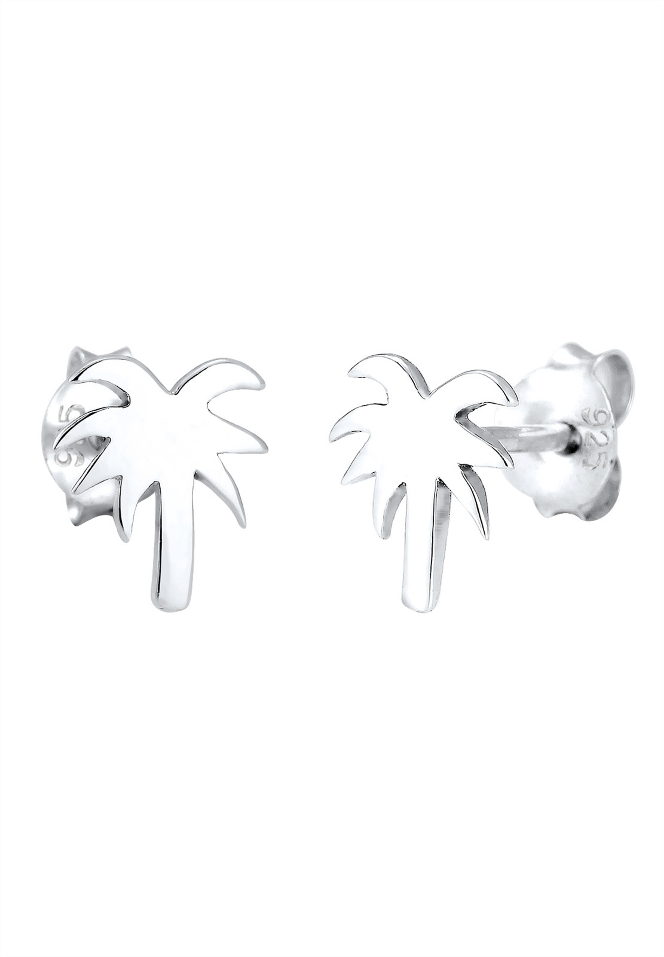 ELLI Oorbellen 'Palme' in Zilver