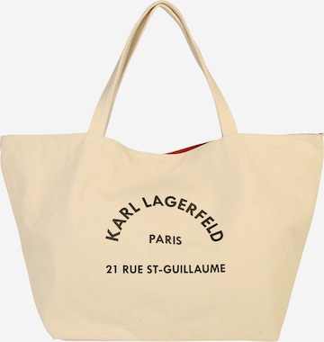 Plase de cumpărături 'k/rue st guillaume canvas' de la Karl Lagerfeld pe bej: față