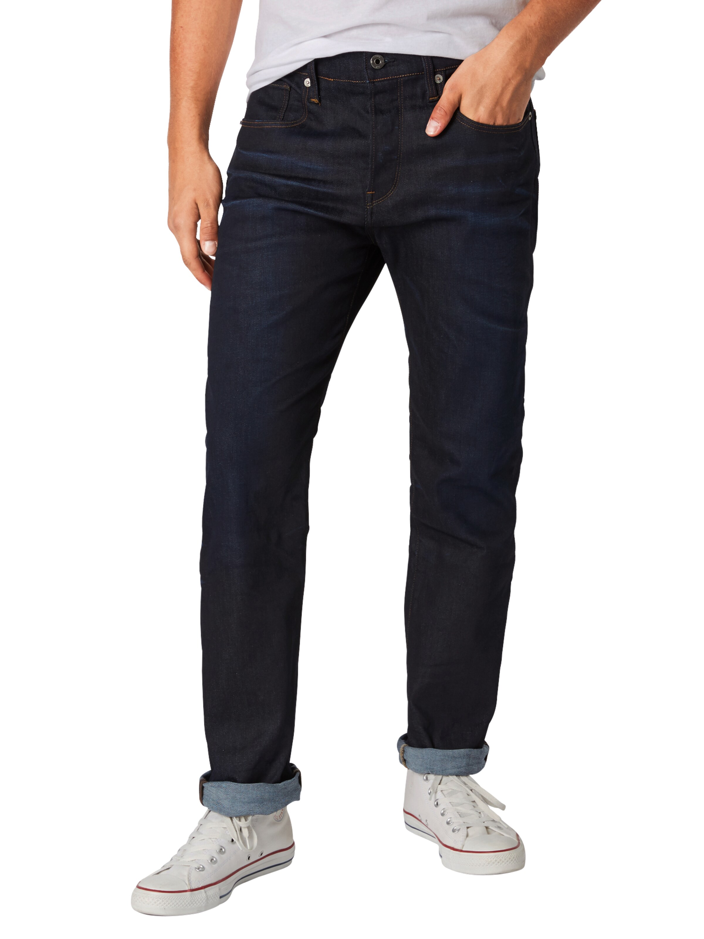 G-STAR Regular Jeans '3301 Loose' in Blauw: voorkant