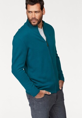 Man's World Knit Cardigan in Blue: front
