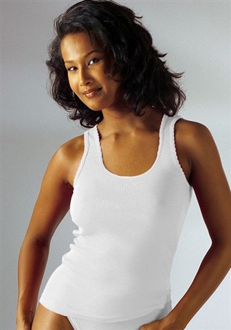 PETITE FLEUR Undershirt in White: front