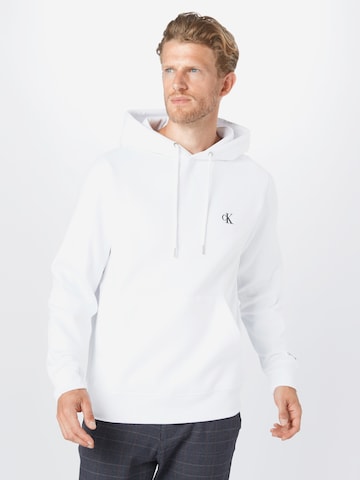 Calvin Klein Jeans Regular Fit Sweatshirt in Weiß: predná strana