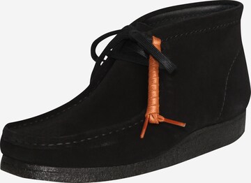 Clarks Originals أحذية Chukka 'Wallabee' بلون أسود: الأمام