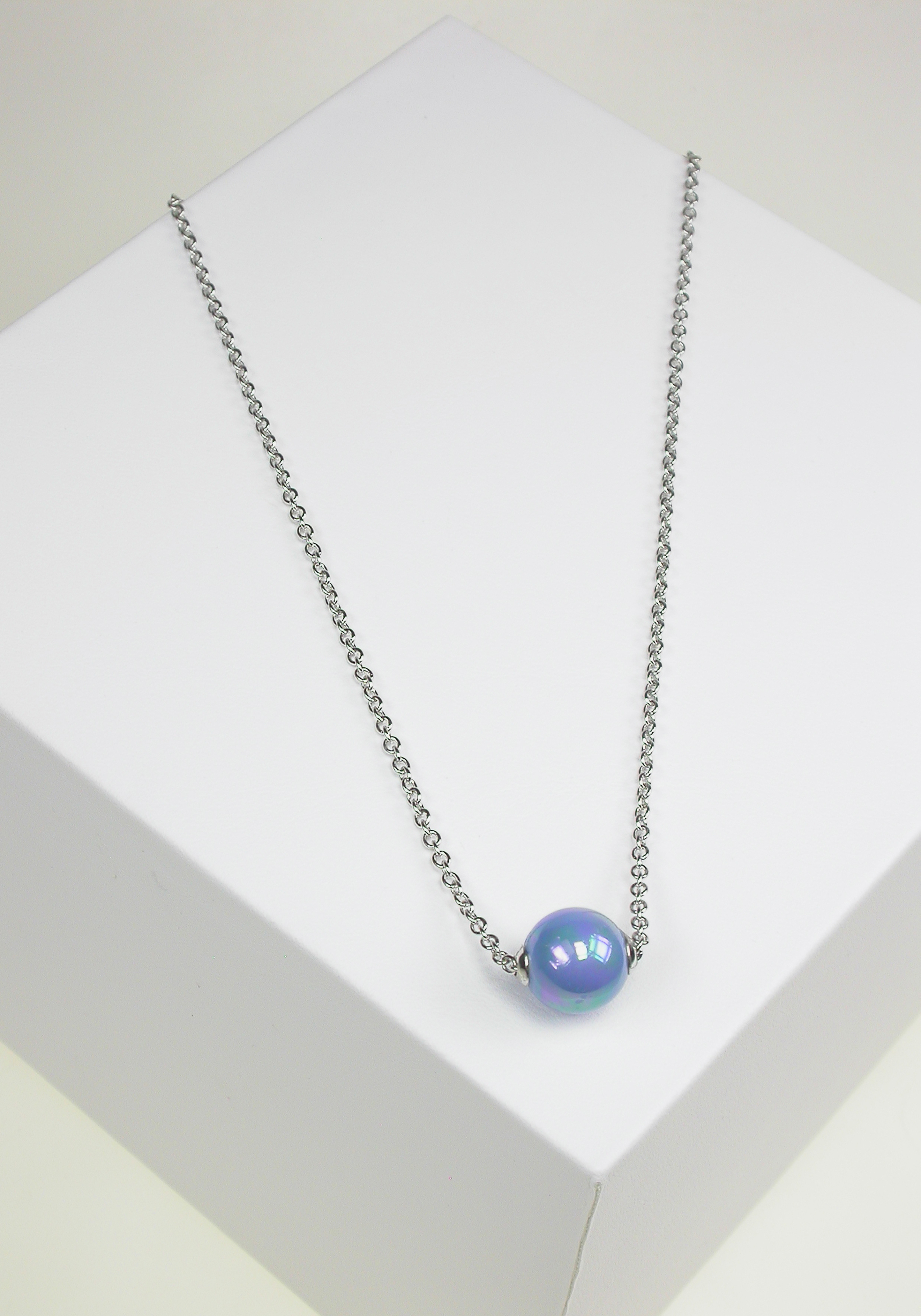 Orquidea Perlenkette Dionne in Silber, Blau 