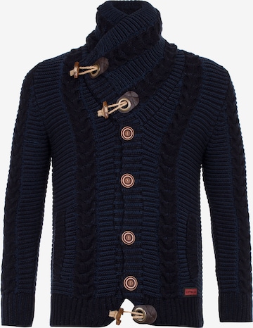 CIPO & BAXX Knit Cardigan in Blue: front