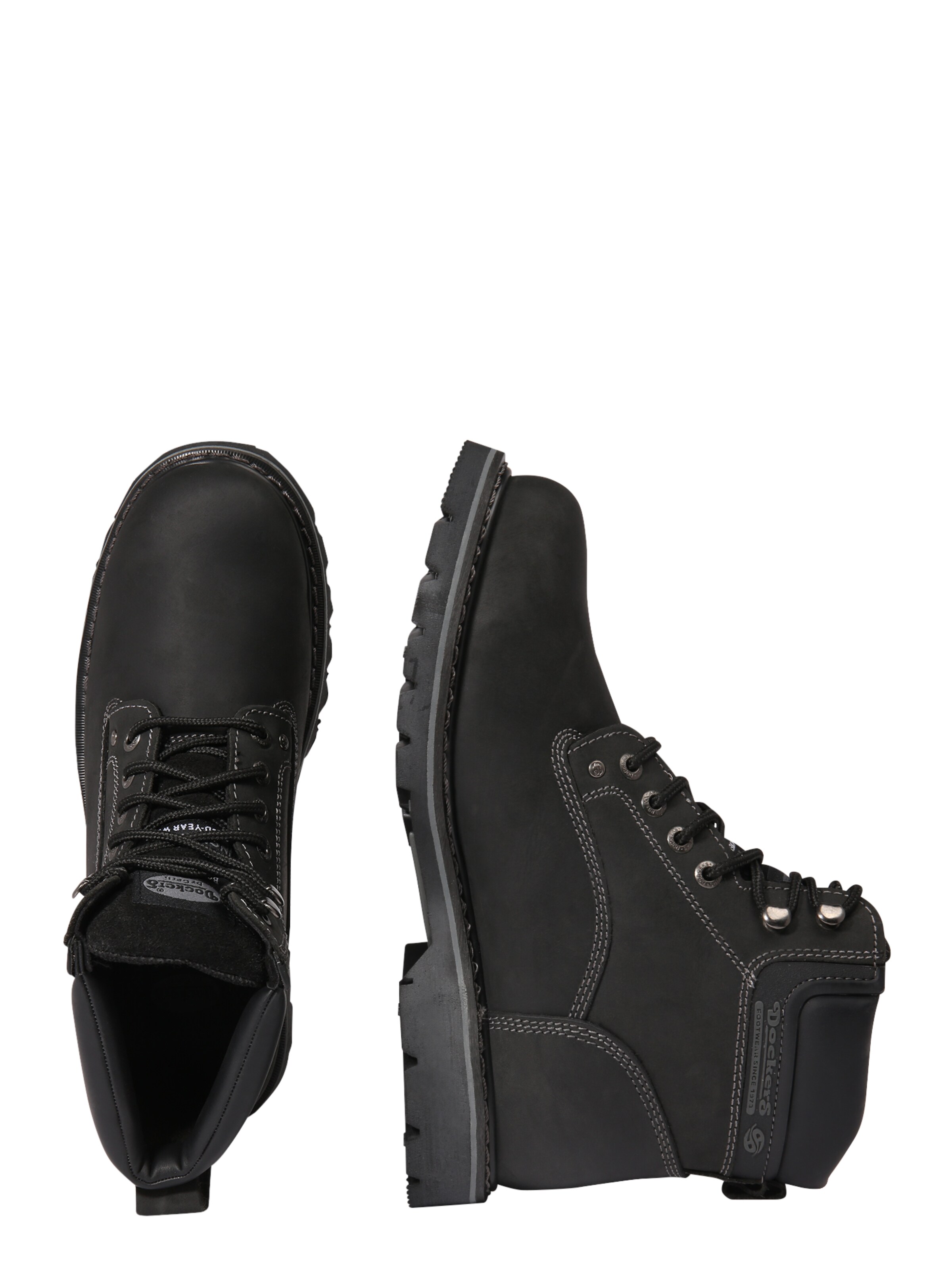 Boots stringati di Dockers by Gerli in nero