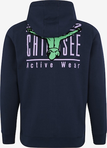 CHIEMSEE - Sudadera con cremallera en azul: atrás