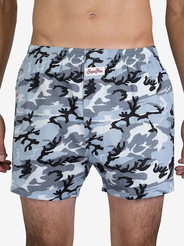 Sugar Pine Boxer shorts ' Snow Camouflage ' in Blue: front