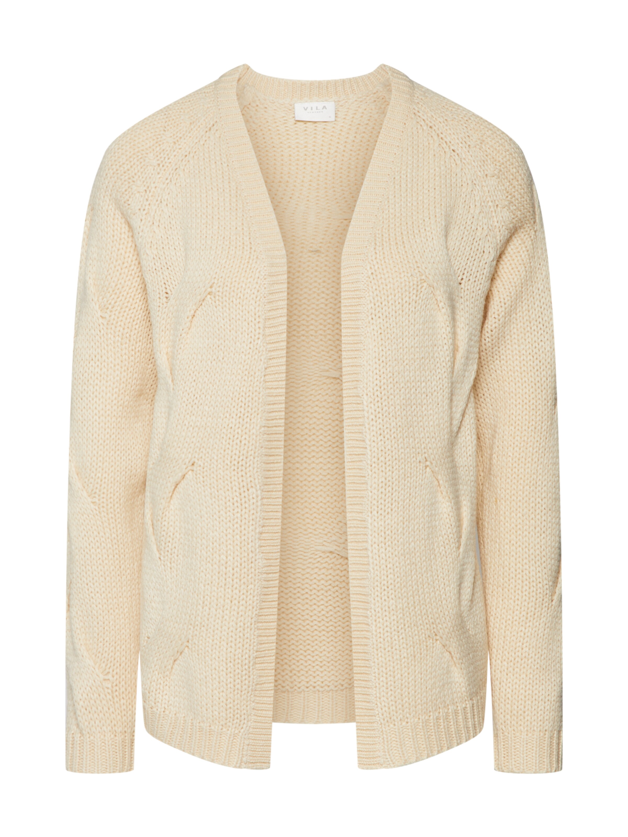 VILA - Gebreid vest in de kleur Crème