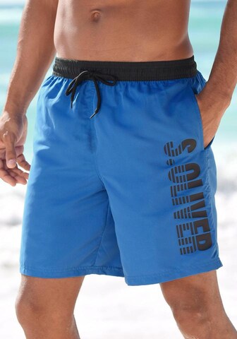 s.Oliver Board Shorts in Blue: front