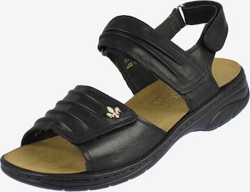 Rieker Sandals in Black: front