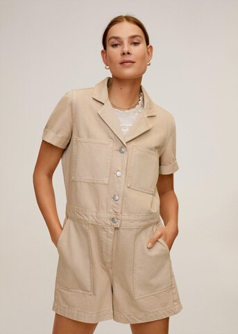 MANGO Overall 'Marta' in Beige: predná strana