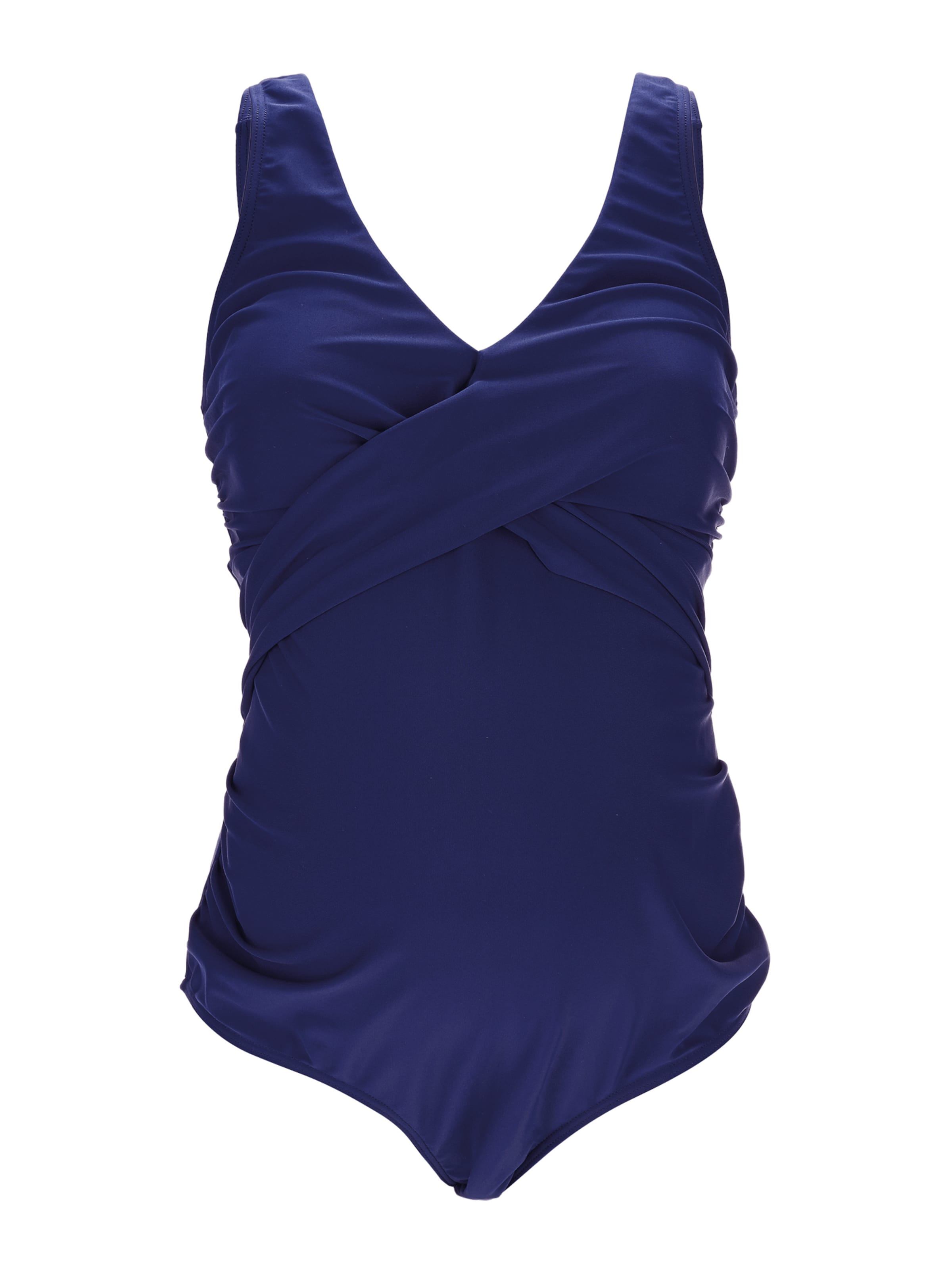 petit amour Bustier Badeanzug  'Aurelia' in Blau: Vorderseite