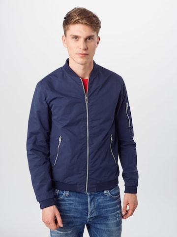 JACK & JONES Regular fit Övergångsjacka 'JJERush' i blå: framsida