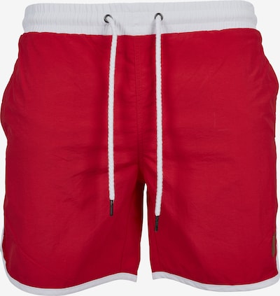 Urban Classics Board Shorts in Fire red / White, Item view