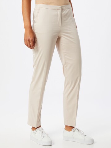 COMMA Regular Trousers with creases in Beige: front
