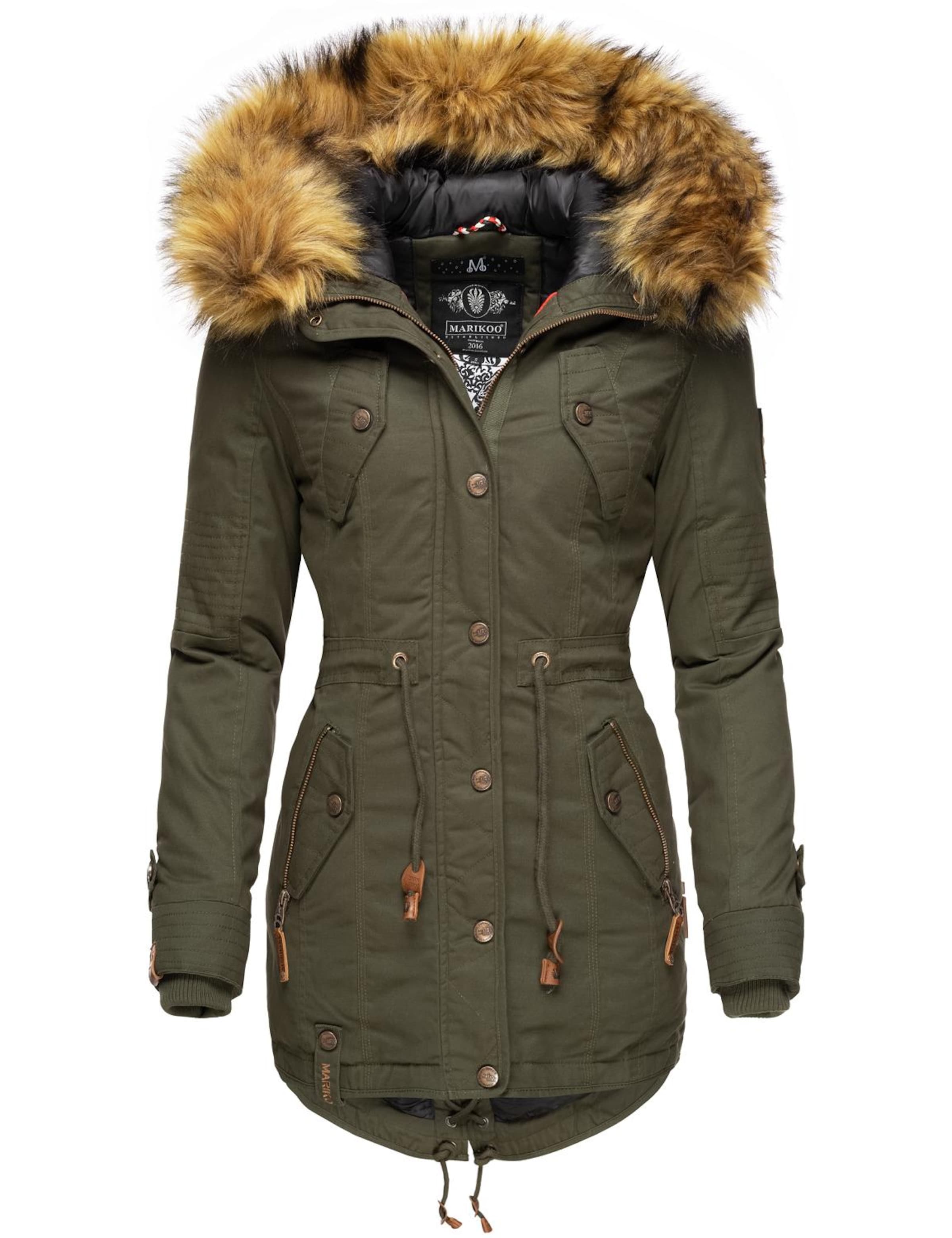 MARIKOO Winter parka in Green: front