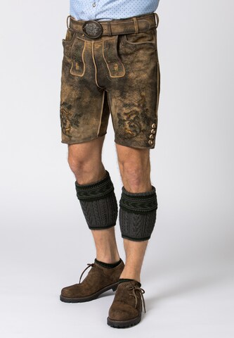 STOCKERPOINT Regular Traditional Pants 'Hartl' in Brown: front