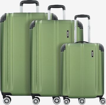 Ensemble de bagages TRAVELITE en vert : devant