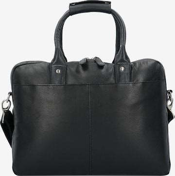 Dermata Document Bag in Black: front