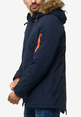 INDICODE JEANS Winter Parka 'Leicester' in Blue