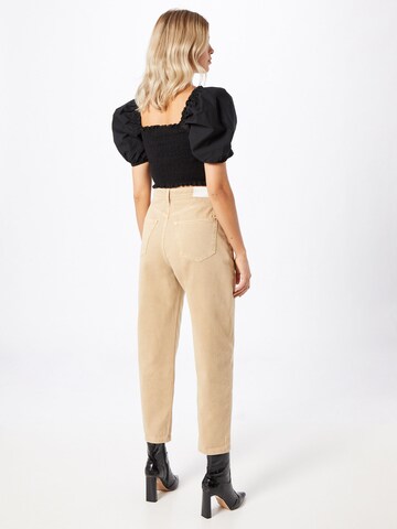 Mavi Loose fit Pleat-Front Pants 'Laura' in Beige