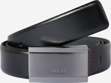 HUGO Red Riem 'Gexter 3cm' in Zwart: voorkant