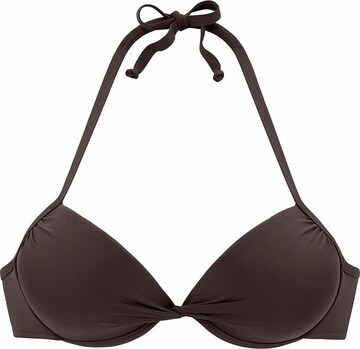 LASCANA Push-up Bikinový top - Hnedá