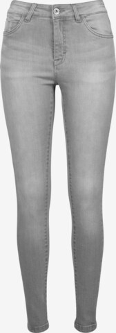 Urban Classics Skinny Jeans in Grey: front