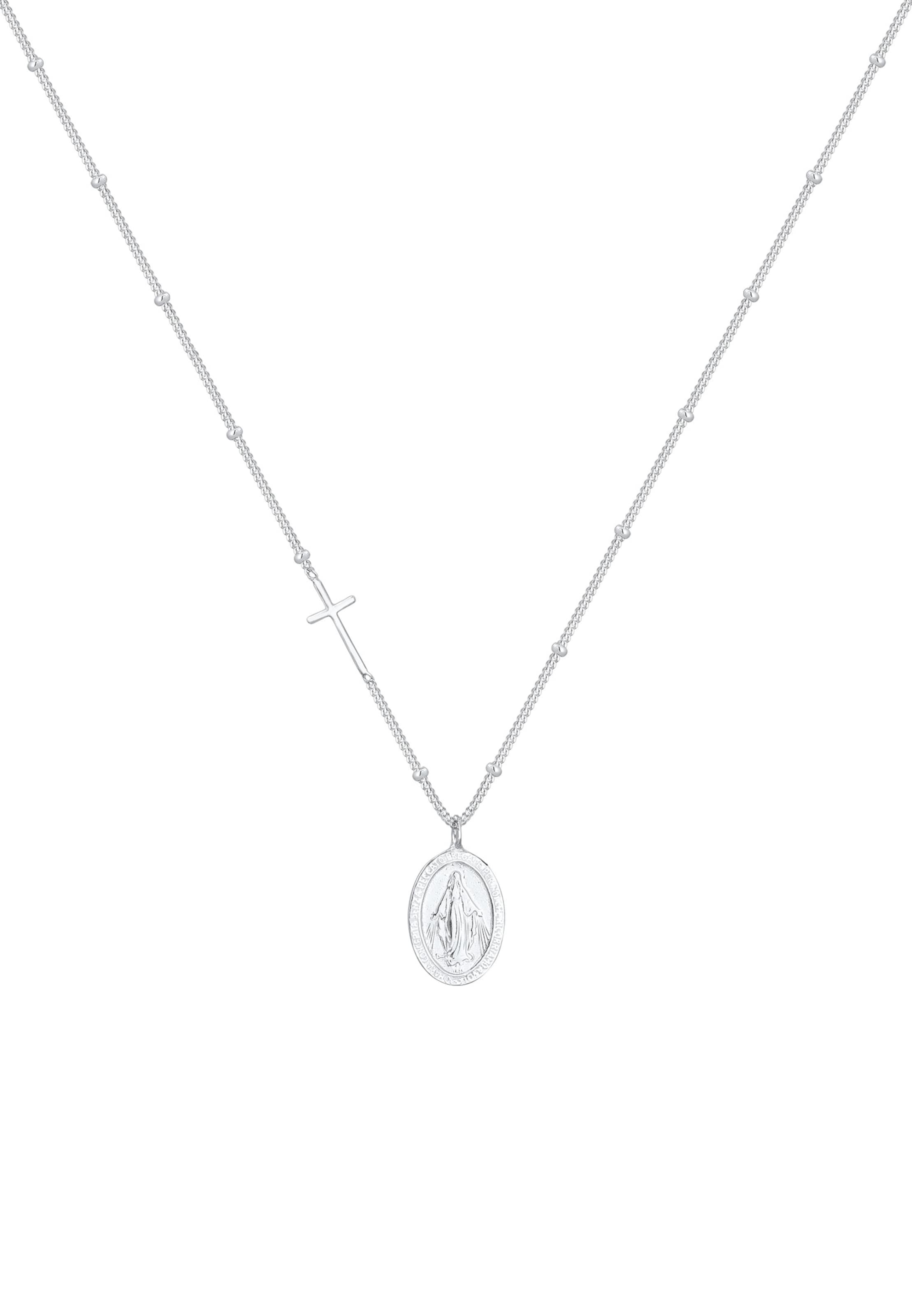 ELLI Lánc 'Kreuz, Marienbild' - ezüst