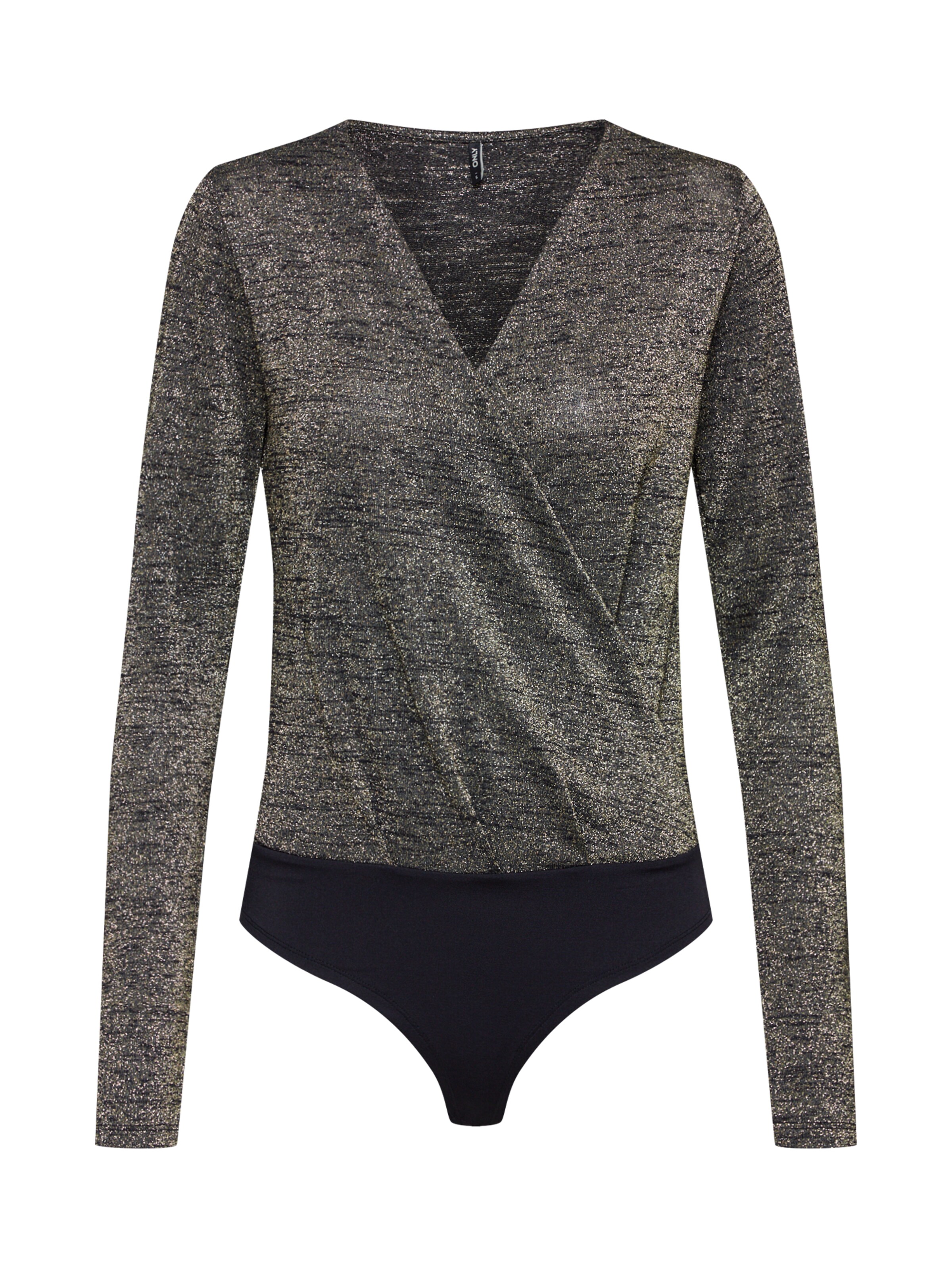 ONLY - Shirt 'ONLADELE L/S GLITTER BODY STOCKING' in de kleur Goud