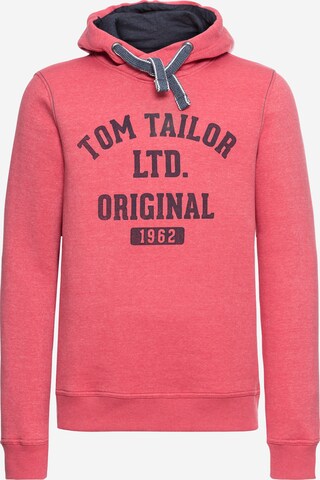 TOM TAILOR Bluzka sportowa 'On Stock sweater' w kolorze czerwony: przód