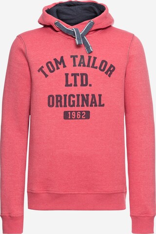 TOM TAILOR Kapuzenpullover 'On Stock sweater' in Rot: predná strana