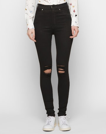 Dr. Denim Skinny 'Moxy' Skinny High Waist Jeans in Schwarz: predná strana